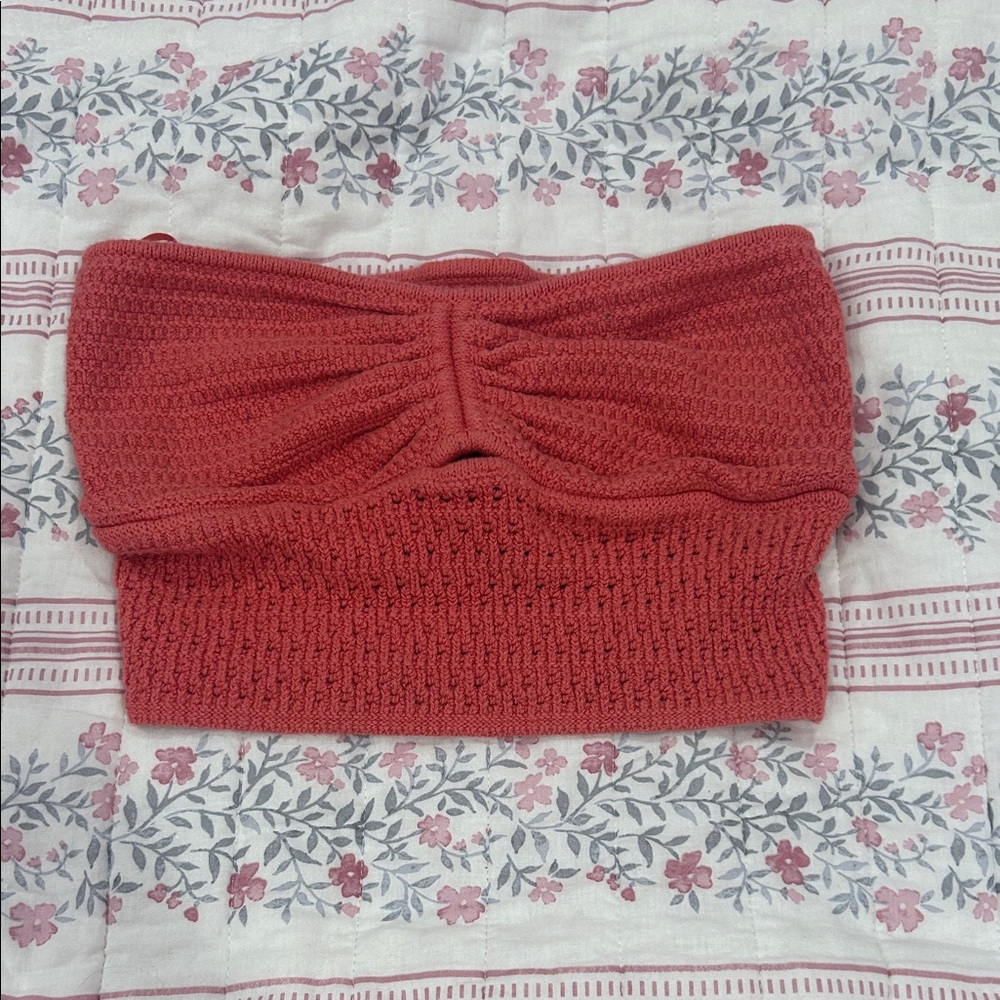 American Eagle Outfitters Coral Knit tube top